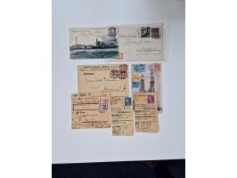 1915/44 (ca.), Nebengebiete, rund 250 Briefe, Karten und Ganzsachen mit einigen interessanten Stücken