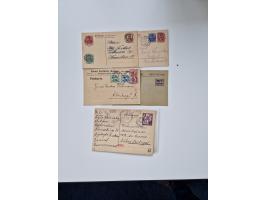 1915/44 (ca.), Nebengebiete, rund 250 Briefe, Karten und Ganzsachen mit einigen interessanten Stücken