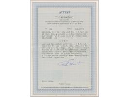 10 Ngr. milchblau und 2 Ngr. auf blau, beide noch voll- bis breitrandig, mit Nr. "46" und sauber nebengesetztem Einkreisstemp