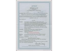 10 Ngr. milchblau, voll- bis meist breitrandig und farbfrisch in Mischfrankatur mit Wappen 2 Ngr. blau, mit Doppelkreisstempe