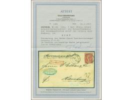 5 Ngr. lebhaftgraurot, farbfrisch und voll- bis breitrandig, mit Doppelkreisstempel "LEIPZIG 27 X 63" auf eingeschriebener Br