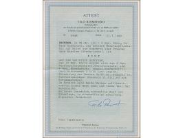 5 Ngr. karminrot auf glasigem Papier, 2 Einzelwerte, beide voll- bis breitrandig und farbfrisch mit jeweils sauber aufgesetzt