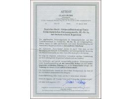 Tunis-Päckchenmarke mit breitem rechten Bogenrand, die senkrechte Zähnung nur ganz schwach angedeutet, daher links mit der Sc