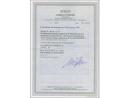 Rotes Kreuz-Block mit Stempel "EBINGEN 14.9.49" auf Briefstück. Einwandfrei. Fotoattest Wehner BPP (2024)