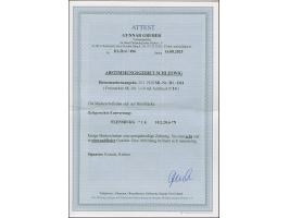 1920, C.I.S. 2 ½ Pfg. – 10 M., je mit sauberem Stempel "FLENSBURG 1k 10.2.20" auf Briefstücken. Einwandfrei. Fotoattest Grube