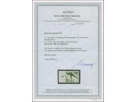 1935, Olympische Winterspiele 6 Pfg., links ungezähntes Seitenrandstück vom linken Rand, postfrisch und einwandfrei. Im äußer