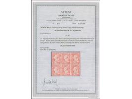 5 Ngr. ziegelrot (orangerot Nuance aus einer frühen Auflage), waagerechter 6er-Block, rechts leicht berührt, sonst voll- bis 