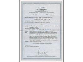 1 Ngr. auf mattgraurot (dunkel Nuance) im waagerechten Paar, unten berührt, sonst voll- bis breitrandig, teils leicht verfärb