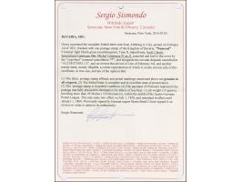 9 Kreuzer hellsmaragdgrün, Type III, farbfrisch und allseits gleichmäßig breit gerandet, mit gMR "7" und nebengesetztem Finge