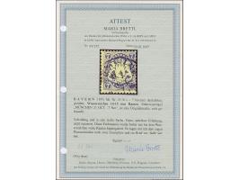 7 Kreuzer dunkelblau, schöne tiefe, frische Farbe und einwandfrei gezähnt, entwertet durch EKr. "MÜNCHEN 21 OCT". Tadellos. E