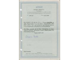 Wasserzeichen weite Rauten: 7 Kr. dunkelblau, farbfrisch und einwandfrei gezähnt, mit sauber aufgesetztem EKr. "FREISING 15 F