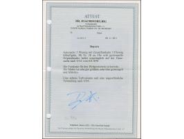 1876, 5 Pfennig bläulichgrün, farbfrisch und einwandfrei, mit EKr. "MÜNCHEN 8 AUG." (1878) als Zufrankatur auf Ganzsachenkart