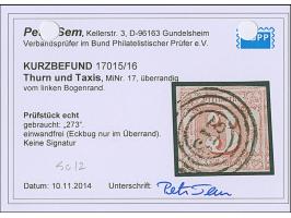 3 Silbergroschen bräunlichrot, farbfrisch und allseits überrandig, mit Teilen von 4 Nachbarmarken und schmalem Bogenrand link