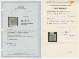 9 Kreuzer auf mattrosa, schöne frische Farbe und allseits breitrandig geschnitten, ungebraucht mit vollem, frischem Originala