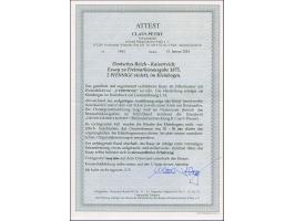 1875, 2 Pfge., Essay im Ziffermuster mit Wertschildoval und in den Ecken mit Reichsadler in Violett auf weißem Papier ohne Gu