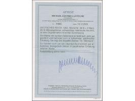 1902, 2 M. schwarzblau mit lateinischer Inschrift, 25:16 Zähnungslöcher, Randstück, postfrisch, in einwandfreier Erhaltung. E