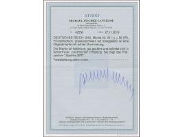 1905/13, Friedensdruck 50 Pfg. graulila/schwarz auf orangeweiß, farbfrisch, postfrisch, in tadelloser Erhaltung. In dieser Qu