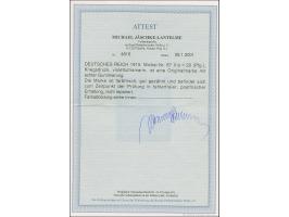 1915, Kriegsdruck 20 Pfg. violettultramarin, postfrisch, in tadelloser Erhaltung, unsigniert mit Fotoattest Jäschke-L. BPP (2