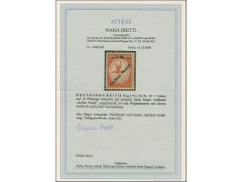 1912, Flugpost Rhein/Main Gelber Hund 1 M., postfrisch, in tadelloser Erhaltung, unsigniert mit Fotoattest Brettl BPP (2000)