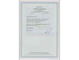 1924, Holztaube 5-300 Pfg. kpl. je mit Plattendruck-Oberrand, postfrisch, in tadelloser Erhaltung, unsigniert mit Fotoattest 