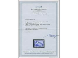 1930, Südamerikafahrt 2 M. mit stehendem Wasserzeichen und Plattenfehler “Mond über Luftschiff” (Feld 49), postfrisch, in tad