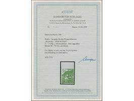 1940, WHW Bauwerke 5 Pfg. oben ungezähnt mit Oberrand, postfrisch, in tadelloser Erhaltung, unsigniert mit Fotoattest D. Schl