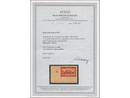 1924, Marienburg 3 M. als ungezähnter Probedruck in dunkelbräunlichrot auf Papier ohne Wasserzeichen, aus der linken unteren 