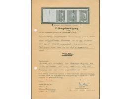 1937, 48. Geburtstag von Adolf Hitler 25 Pfg., ungezähnter Probedruck in schwärzlichrosa auf Kartonpapier ohne Gummierung, 3 