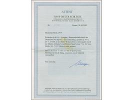 1939, Kameradschaftsblock 25 Pfg. als gezähnter Probedruck in Braunschwarz als Einzelabzug im Blockformat (73 x 102 mm) mit d