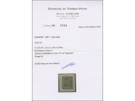 1897, Sage 2½ a. + 25 c. on 1a. black on lilac, Type V, fresh colours, tied by cds. “ZANZIBAR 27 JUIL. 97” to small piece, ex