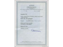 1932, Volkshilfe 40 C. -5 Fr., sauber gestempelt "SAARBRÜCKEN 5.6.33". Einwandfrei. Signiert Dr. Dub, Fotoattest Geigle BPP (