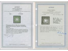 6 Kreuzer dunkelgrün, schöne Tiefe Farbe und einwandfrei gezähnt, ungebraucht mit großen Teilen der originalen Gummierung (lt