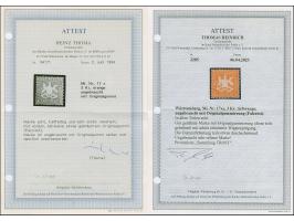 3 Kreuzer gelblichorange, tiefe Farbe und schöne Wappenprägung, ungebraucht mit originaler Gummierung (diese teils gebräunt u