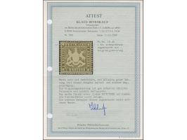 1861, dünnes Papier, 1 Kr. schwarzbraun, farbfrisch und allseits gut gezähnt, schöne Wappenprägung, ungebraucht mit frischem 