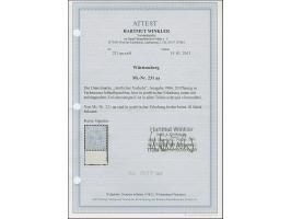 1906, Ziffern in Schildern 20 Pfg. lebhaftgraublau, Unterrandstück, postfrisch und tadellos. Unsigniert, Fotoattest Klinkhamm