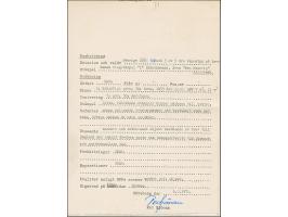 1858, coat of arms 5 ö. green , 3 copies, and 30 ö. brown, tied by Danish no. "1" with adjacent "FRA SVERRIG 22/2 1866", to s