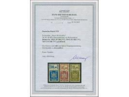 1924, Reichsadler 20-40 Pfg. jeweils mit Walzendruck-Oberrand mit der Konfiguaration “2'9'2”, postfrisch, in tadelloser Erhal