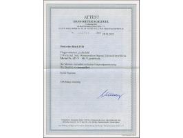 1928, Zeppelin 2 und 4 M. jeweils im Viererblock aus der linken unteren Bogenecke, postfrisch, in tadelloser Erhaltung, unsig