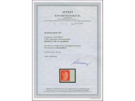 1941, Hitler 8 Pfg. ungezähnt, Randstück, postfrisch und in tadelloser Erhaltung. Randstücke dieser Abart sind selten, signie