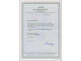 1942, Heldengedenktag 12 Pfg. als Farb-Probedruck mit Linienzähnung, fünf Proben in verschiedenen Rottönen auf Vorlagekarton 