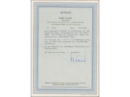 1942, Blaues Band 25 Pfg. als gezähnter Probedruck in Schwarzgrünblau mit durchgehender Linienzähnung als Einzelabzug im Bloc