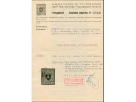 1850, ORTS-POST 2½  Rp. mit Kreuzeinfassung, farbfrisch und breitrandig, leicht entwertet durch Teilabschlag "P.P.". Einwandf