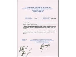 1922, TURKEY NI ASIA : ANTALYA AIR MAIL Souvenir issue 10 pa. green with red aviation overprint ‘Antalya 7.3.38’, light cance