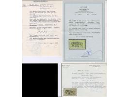 5 Sgr. dunkelgrünlicholiv auf gestrichenem Papier, waagerechtes Paar, farbfrisch und gut gezähnt, sauber entwertet durch zent