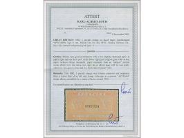 1882, £5 orange on blued paper, AA, handstamped "SPECIMEN", type 9, very good colour, mostly very good perforations, unused w