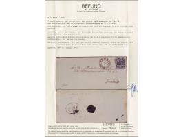 1856, 5 Grote auf karmingrau, farbfrisch und voll- bis breitrandig, mit sauber auf- und nebengesetztem DKr. "BREMEN ST.P.A. 9