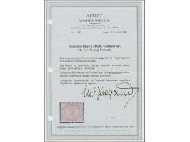 1875, 2 M. violettpurpur ist farbfrisch und gut gezähnt. Die ungebrauchte Marke ist in einwandfreier Erhaltung, bisher sind n