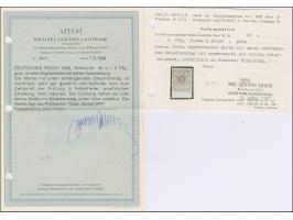 1890, Krone/Adler 5 Pfg. grün mit Zwischensteg unten, ist farbfrisch und sehr gut gezähnt. Die postfrische Marke ist in tadel