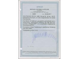 20 Pfg. lebhaftlilaultramarin, ist farbfrisch und gut gezähnt, postfrisch und in tadelloser Erhaltung. Postfrische Marken die