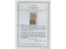 1 Kr. schwarz in jeweils wertstufengleicher Mischfrankatur mit 1851, 1 Kr. auf braun sowie 1860, 1 Kr. schwarz, je auf Briefs